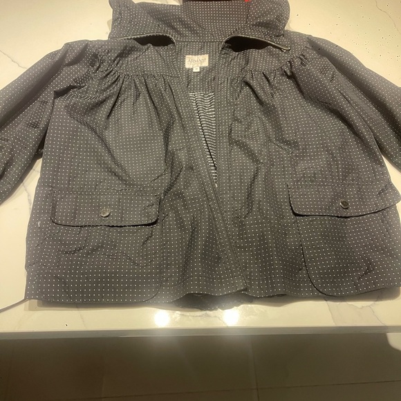 Armani Collezioni Charcoal Polka Dot Jacket